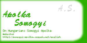 apolka somogyi business card